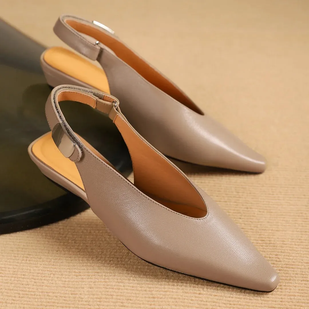 Harley Pointed Toe Slingback Flats