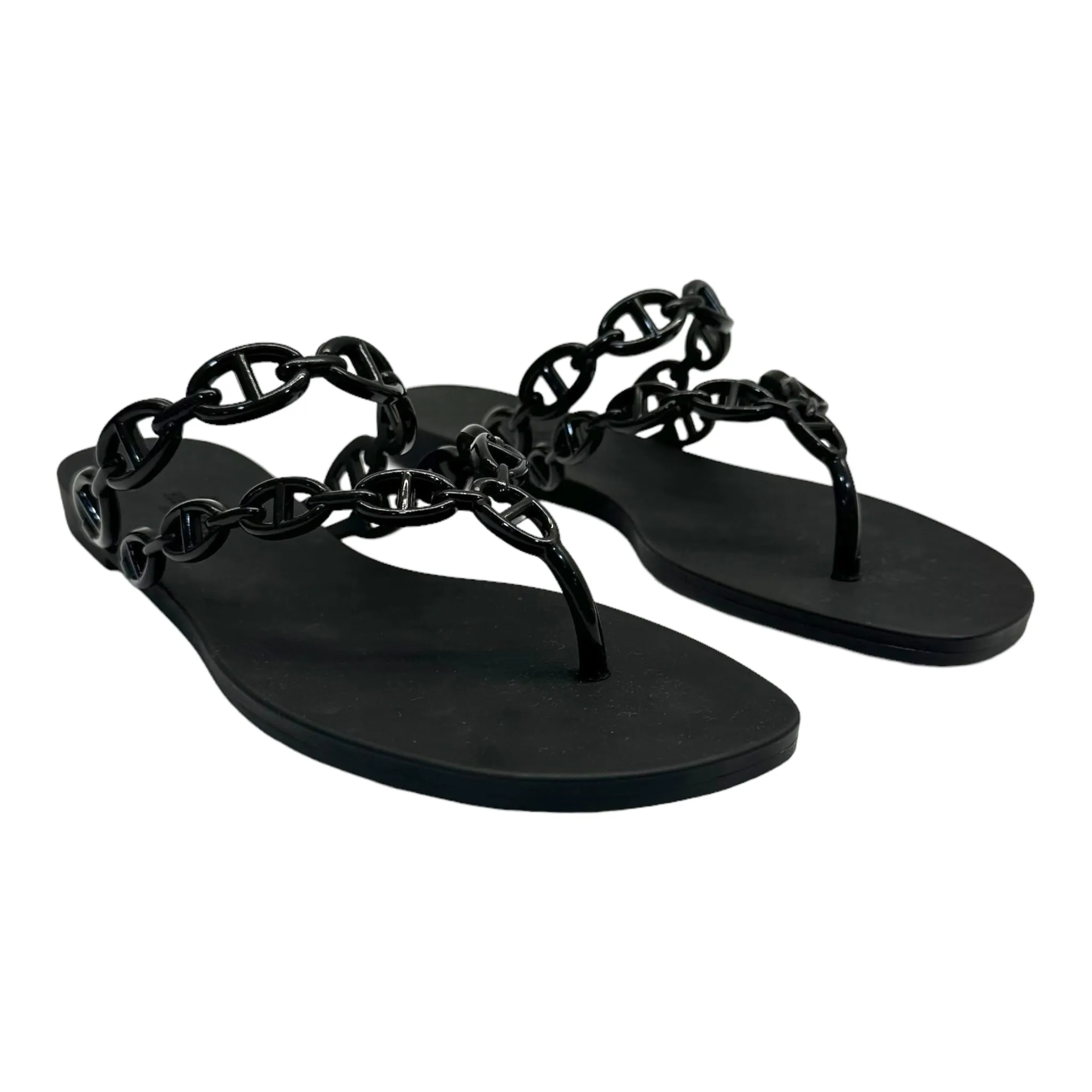 Hermes Island Rubber Sandals Size EU 36