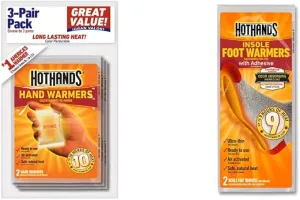 HotHands Hand Warmers - Long Lasting Safe Natural Odorless Air Activated Warmers - Up to 10 Hours of Heat - 3 Pair