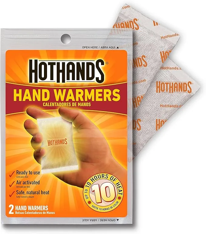 HotHands Hand Warmers - Long Lasting Safe Natural Odorless Air Activated Warmers - Up to 10 Hours of Heat - 3 Pair