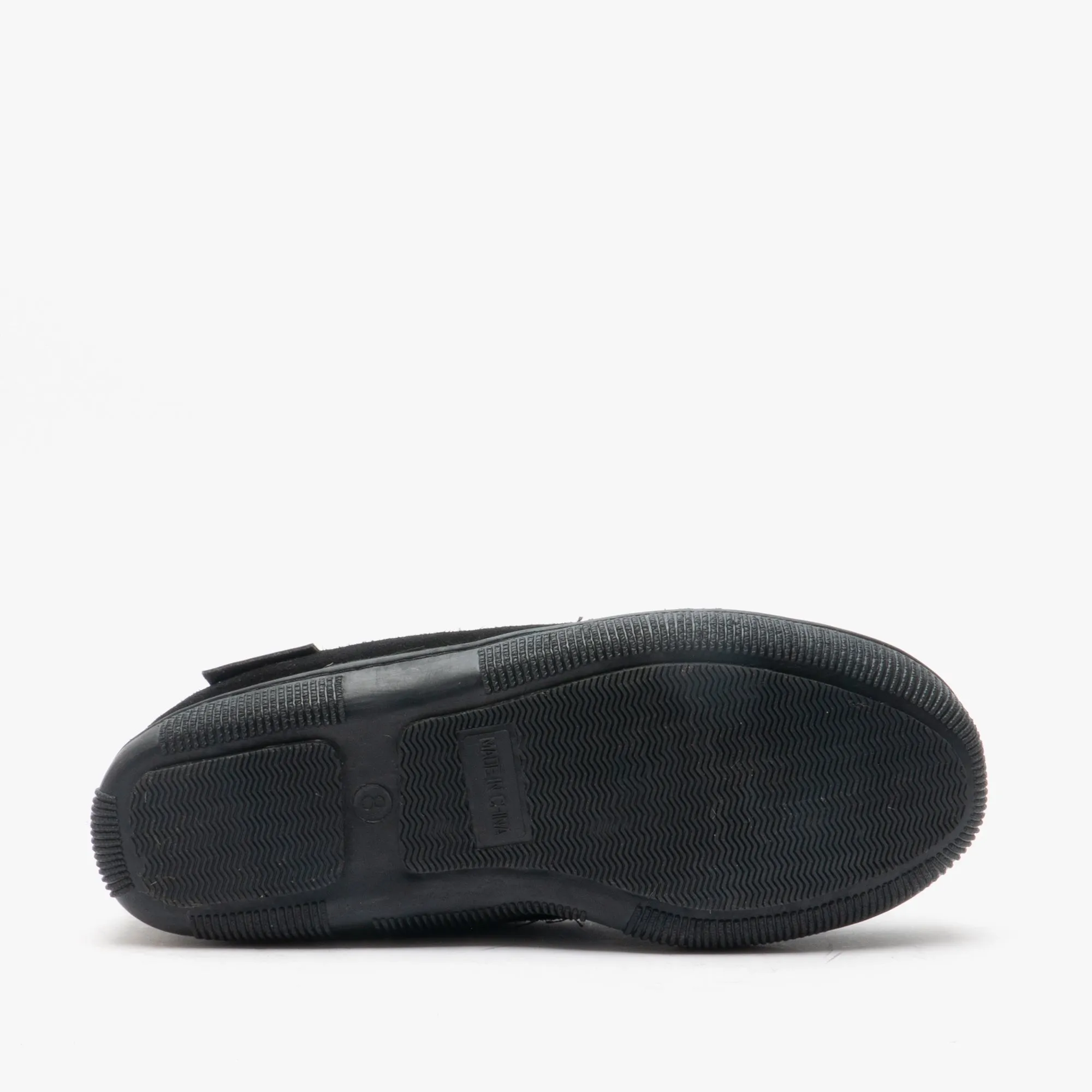 Hush Puppies ACE Mens Suede Moccasin Slippers Black