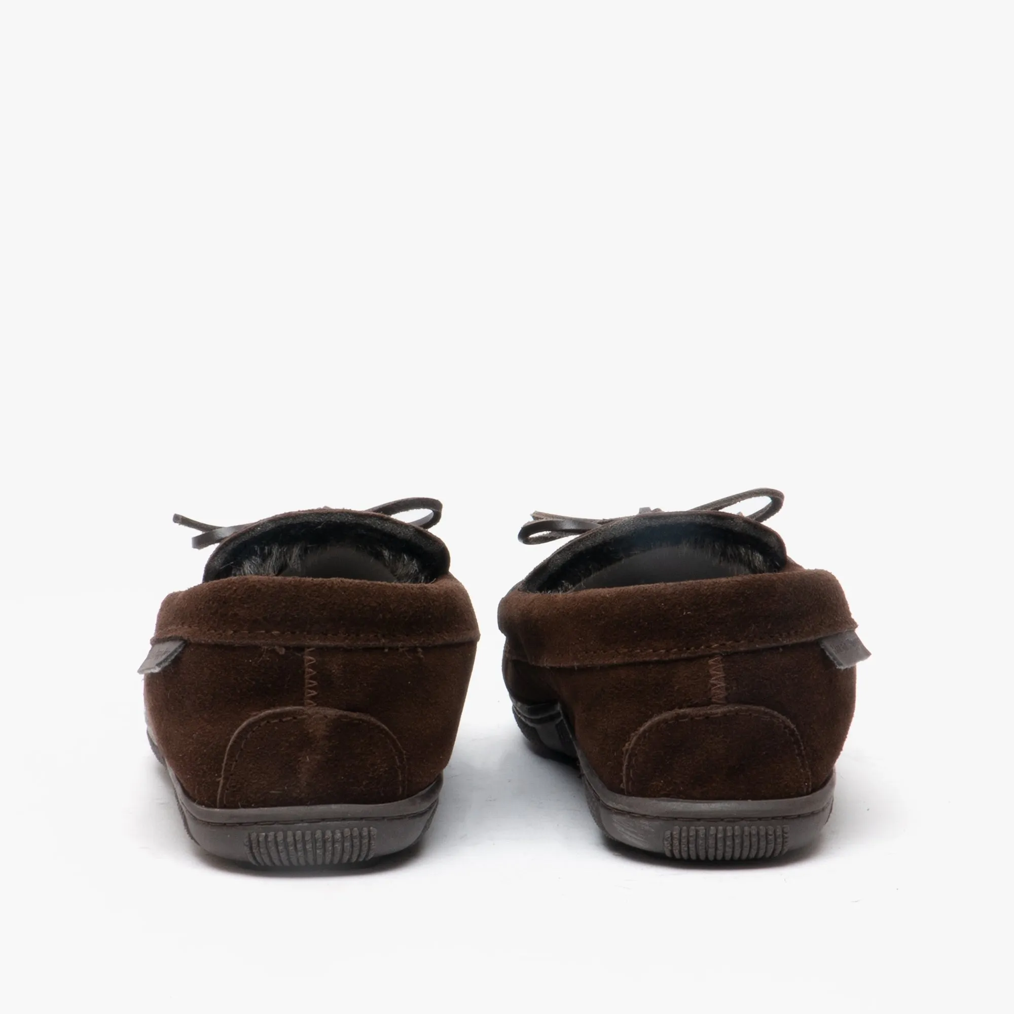 Hush Puppies ACE Mens Suede Moccasin Slippers Brown
