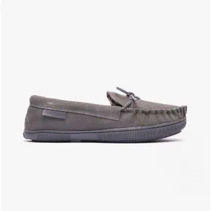 Hush Puppies ACE Mens Suede Slippers Grey