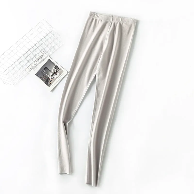 INSTOCK-Winter style German velvet flat waist warm pants