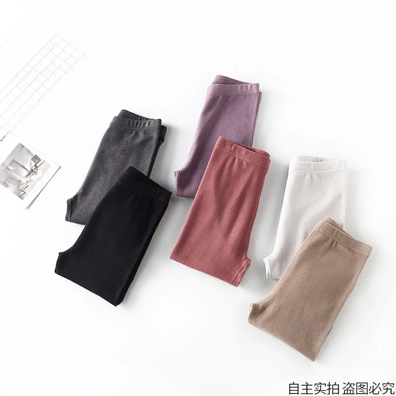 INSTOCK-Winter style German velvet flat waist warm pants