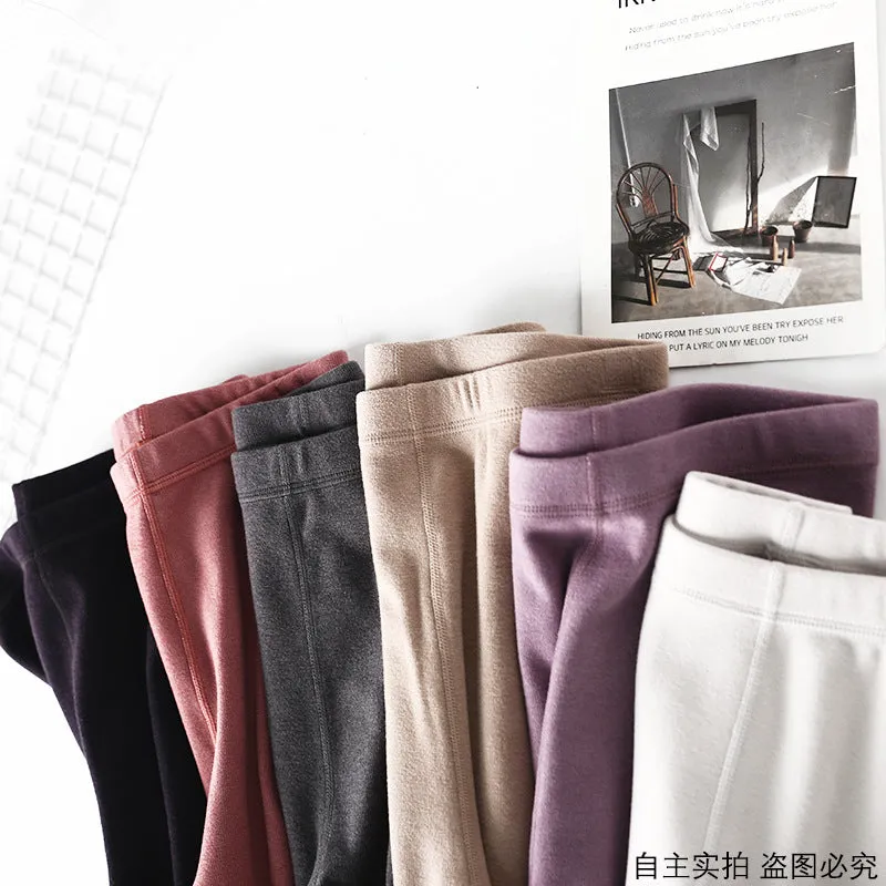 INSTOCK-Winter style German velvet flat waist warm pants