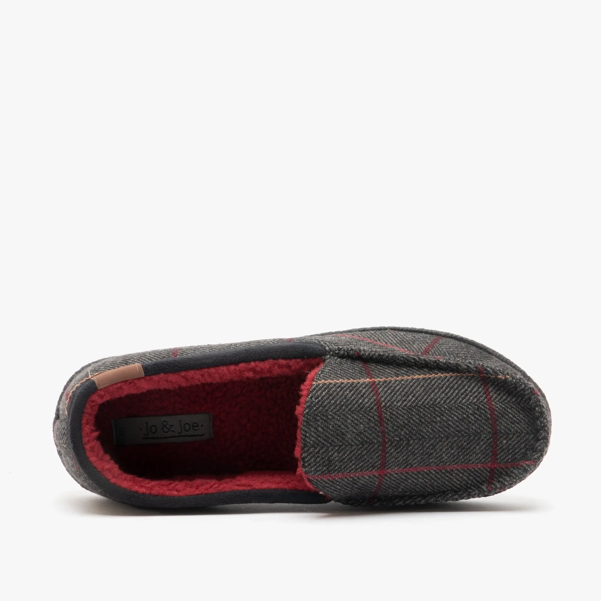 Jo & Joe GLENGARRY Mens Moccasin Slippers Grey