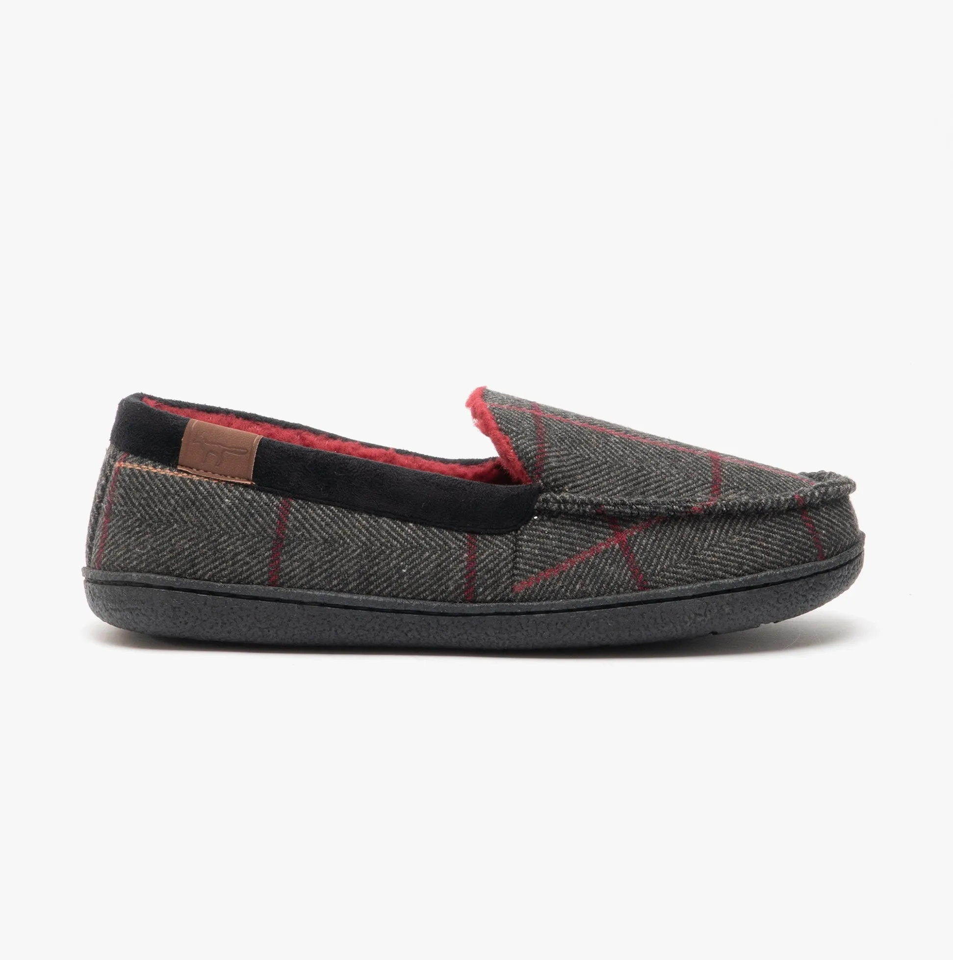 Jo & Joe GLENGARRY Mens Moccasin Slippers Grey