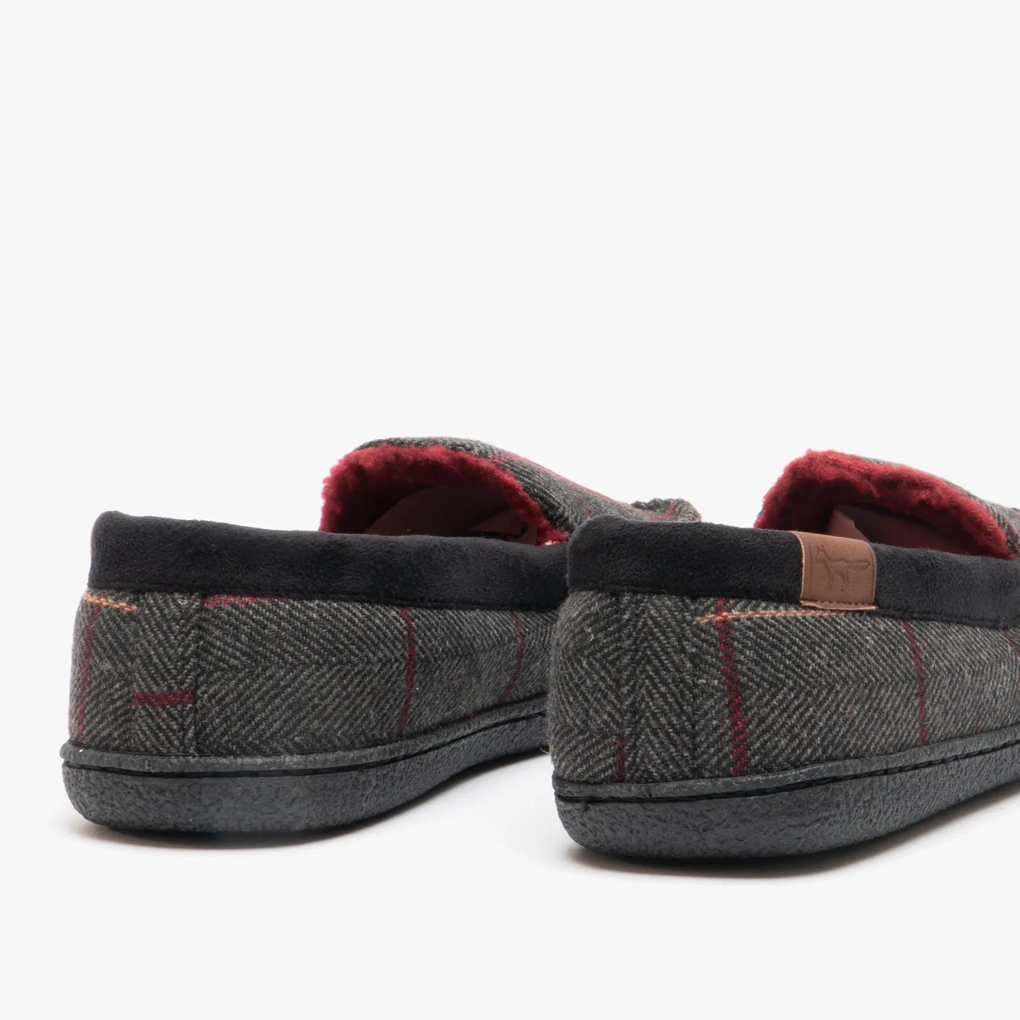 Jo & Joe GLENGARRY Mens Moccasin Slippers Grey
