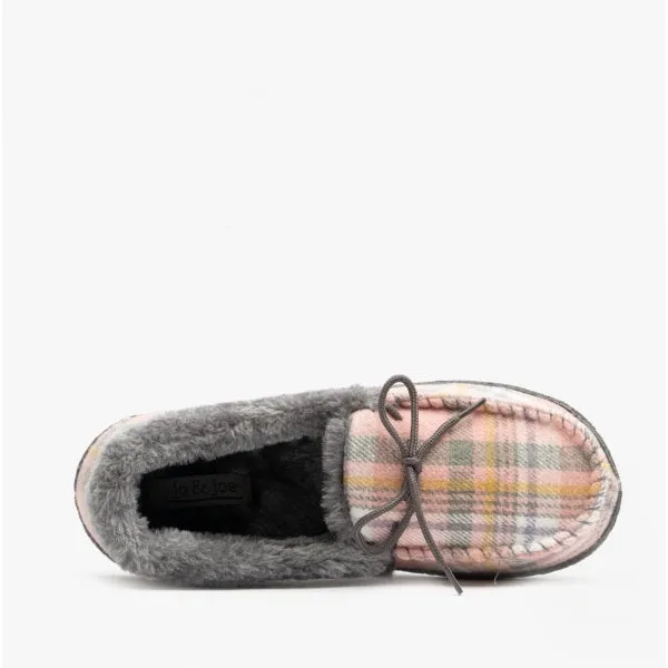Jo & Joe PEMBROKE Womens Moccasin Slippers Pink