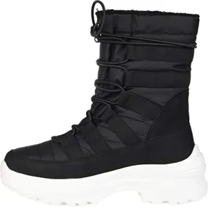 Journee Collection Womens Icey Fashion Winter Boot Black, 8.5 Womens US