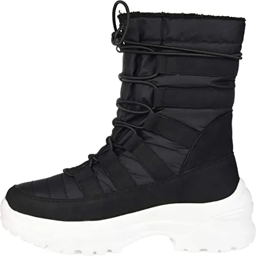 Journee Collection Womens Icey Fashion Winter Boot Black, 8.5 Womens US