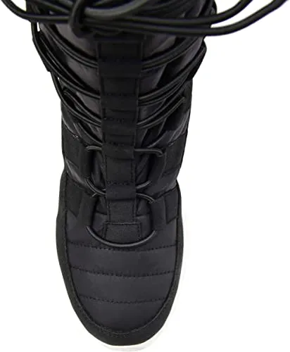 Journee Collection Womens Icey Fashion Winter Boot Black, 8.5 Womens US