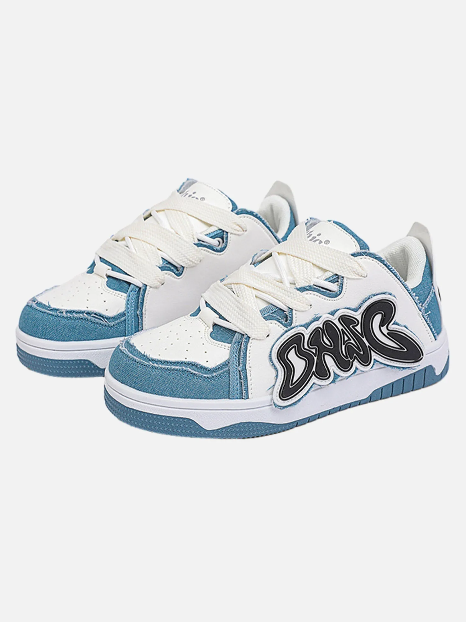 Kicksteria - Hip-hop Niche Color Block Letter Shoes