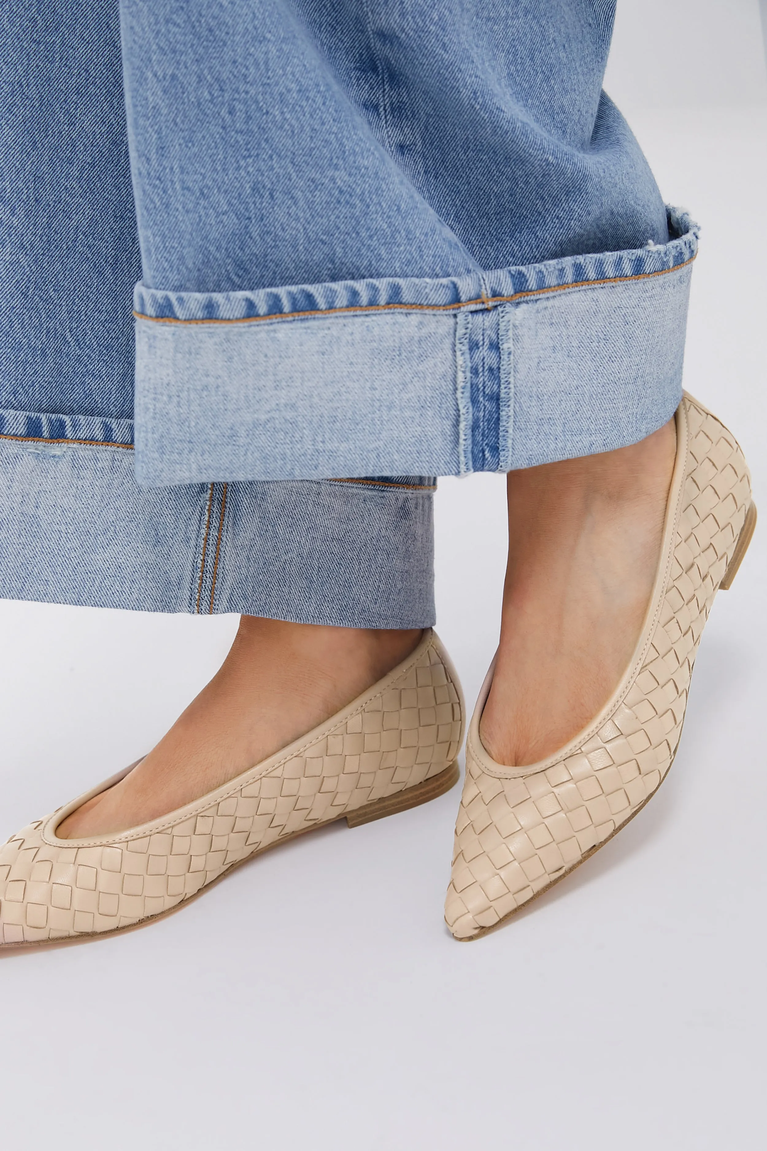 Light Latte Damaria Flats