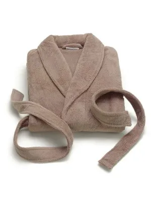 Linen House Bathrobe Taupe Microfibre