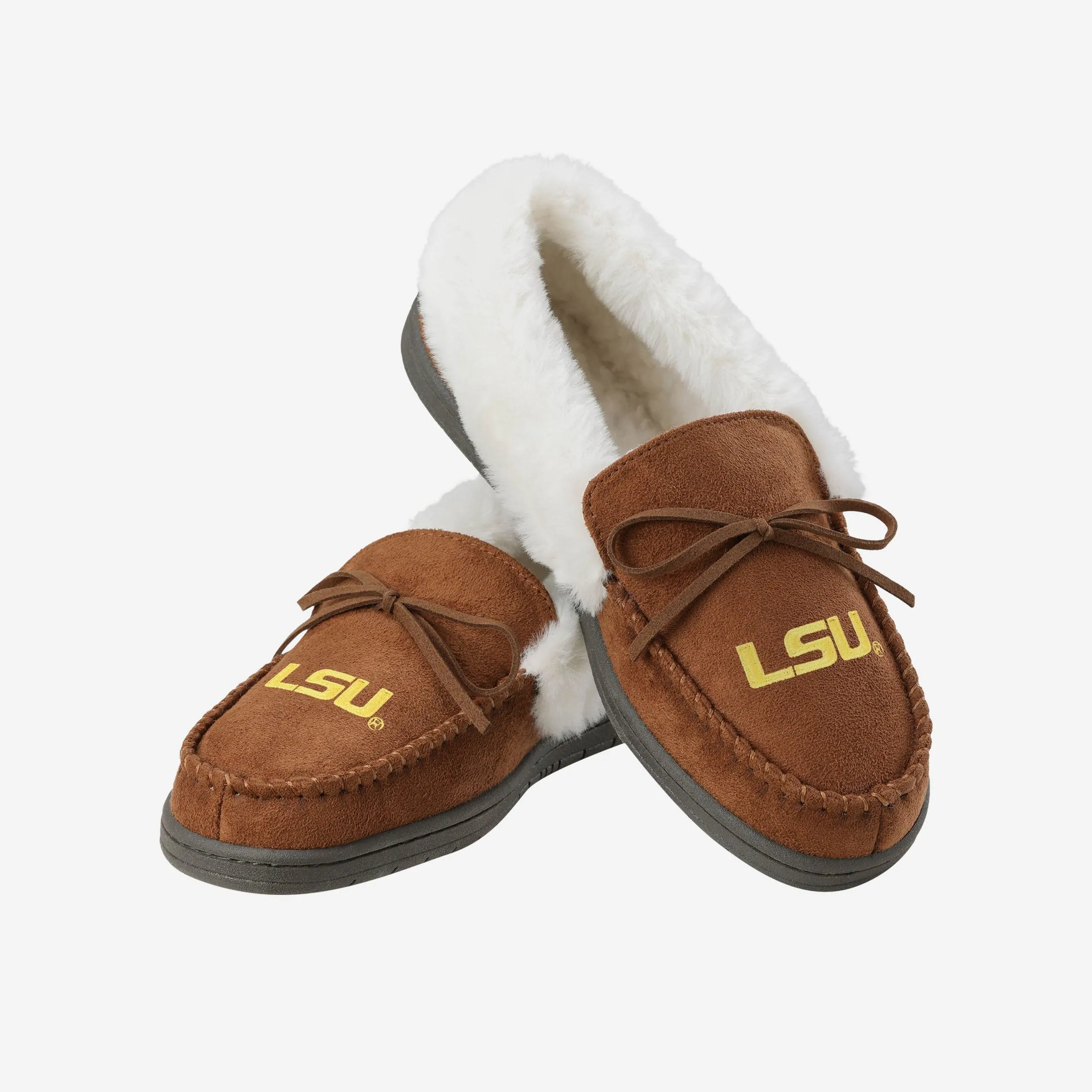 LSU Tigers Womens Tan Moccasin Slipper