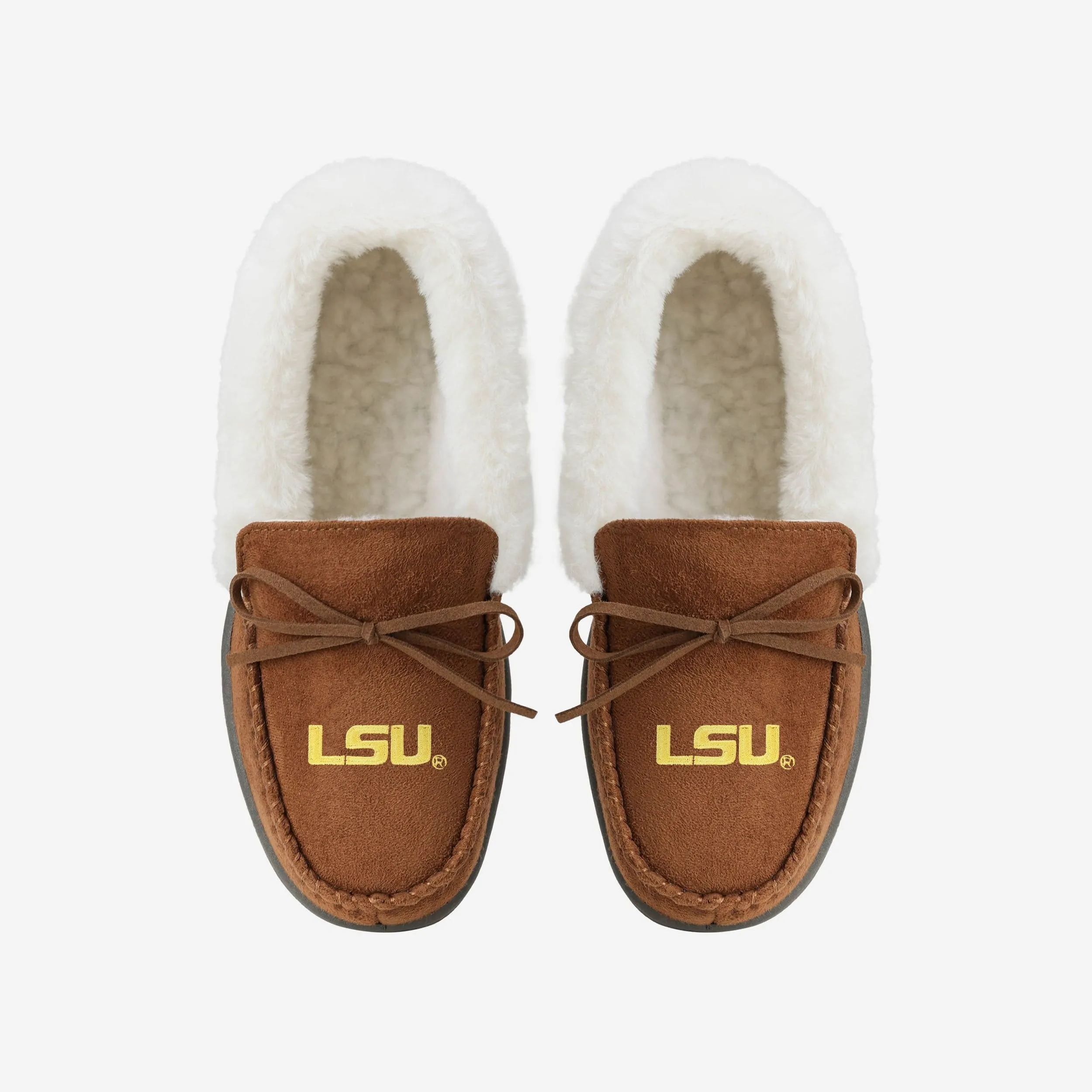 LSU Tigers Womens Tan Moccasin Slipper