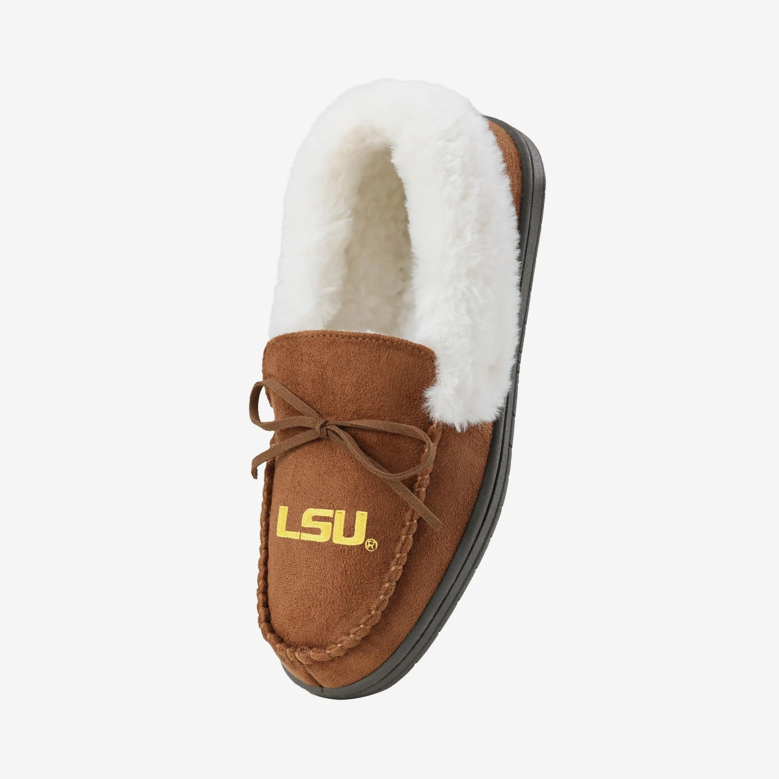 LSU Tigers Womens Tan Moccasin Slipper