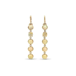 Luxury Opal 9ct and Diamond 0.30ct Earring in 18K Gold