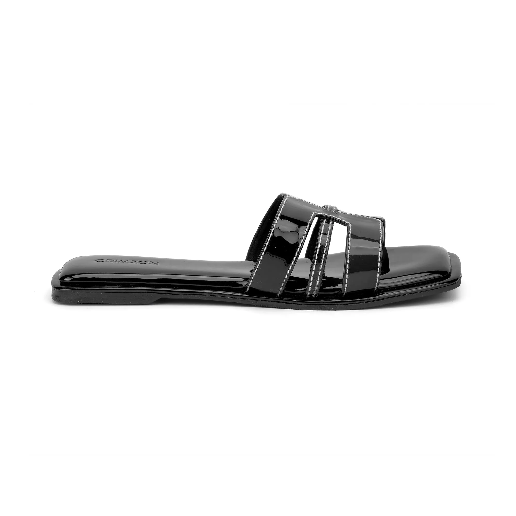 LYRA- GLOSS BLACK FLATS