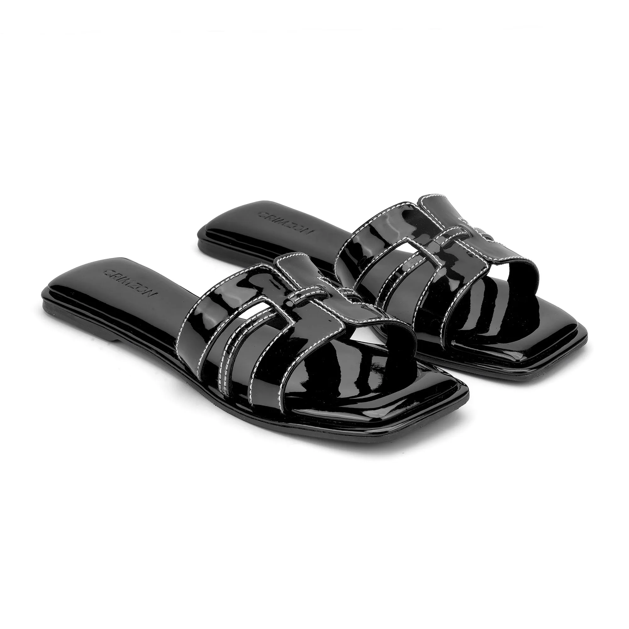 LYRA- GLOSS BLACK FLATS