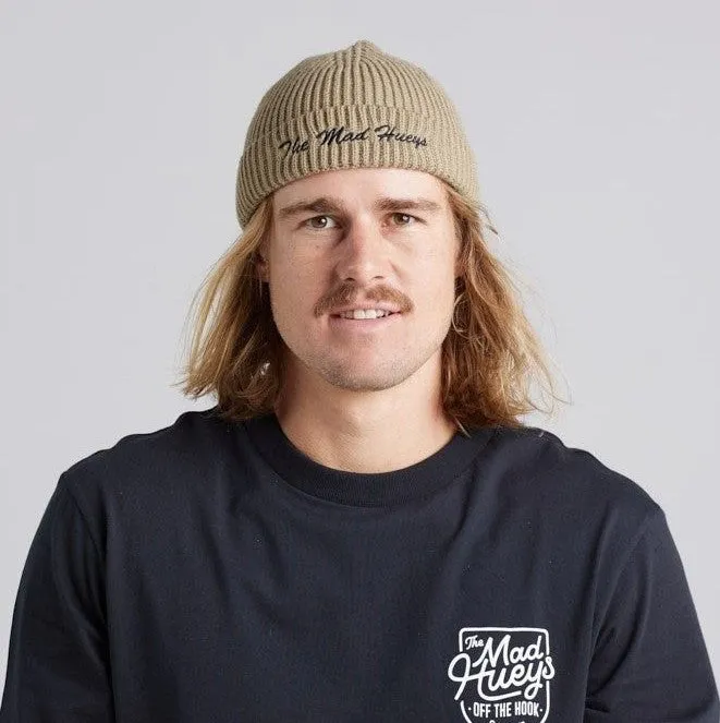 MAD HUEYS CALM DOWN ROLL UP WHARFIE BEANIE KHAKI