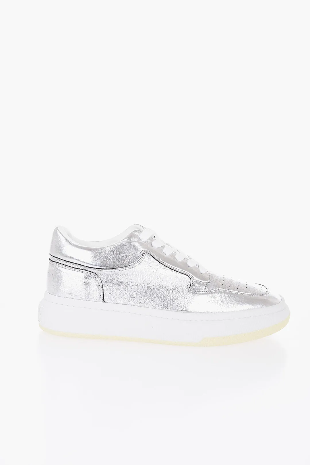 Maison Margiela MM6 Metallized Effect Low-Top Sneakers