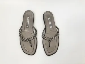 Manolo Blahnik Rhinestone Flip-Flops Size 38 It (8 Us)