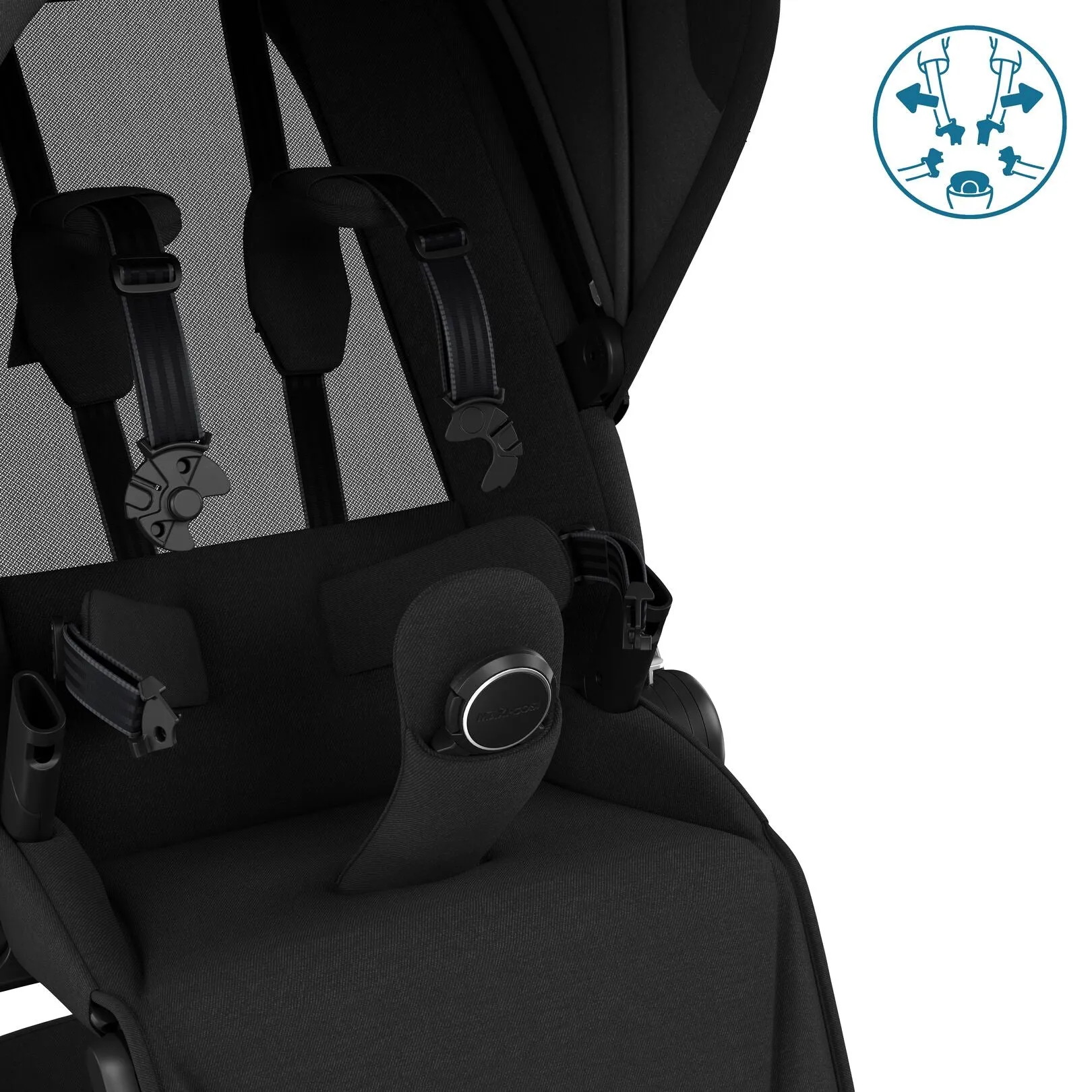 Maxi Cosi Fame Premium Travel System Bundle With Accessories, Pebble 360 Pro2 Car Seat and ISOFIX Base - Twillic Black