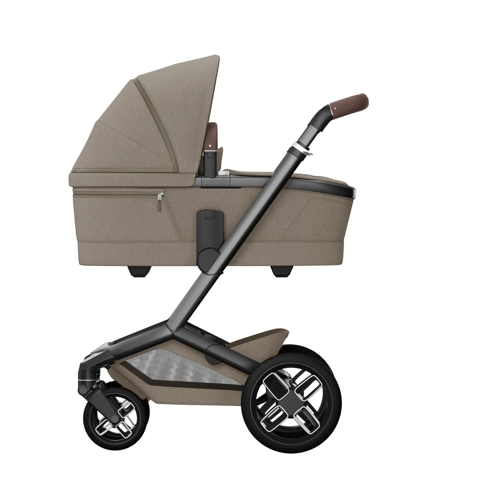 Maxi Cosi Fame Premium Travel System Bundle With Accessories, Pebble 360 Pro2 Car Seat and ISOFIX Base - Twillic Truffle