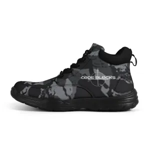 Mens High Top Leather Chunky Sneakers