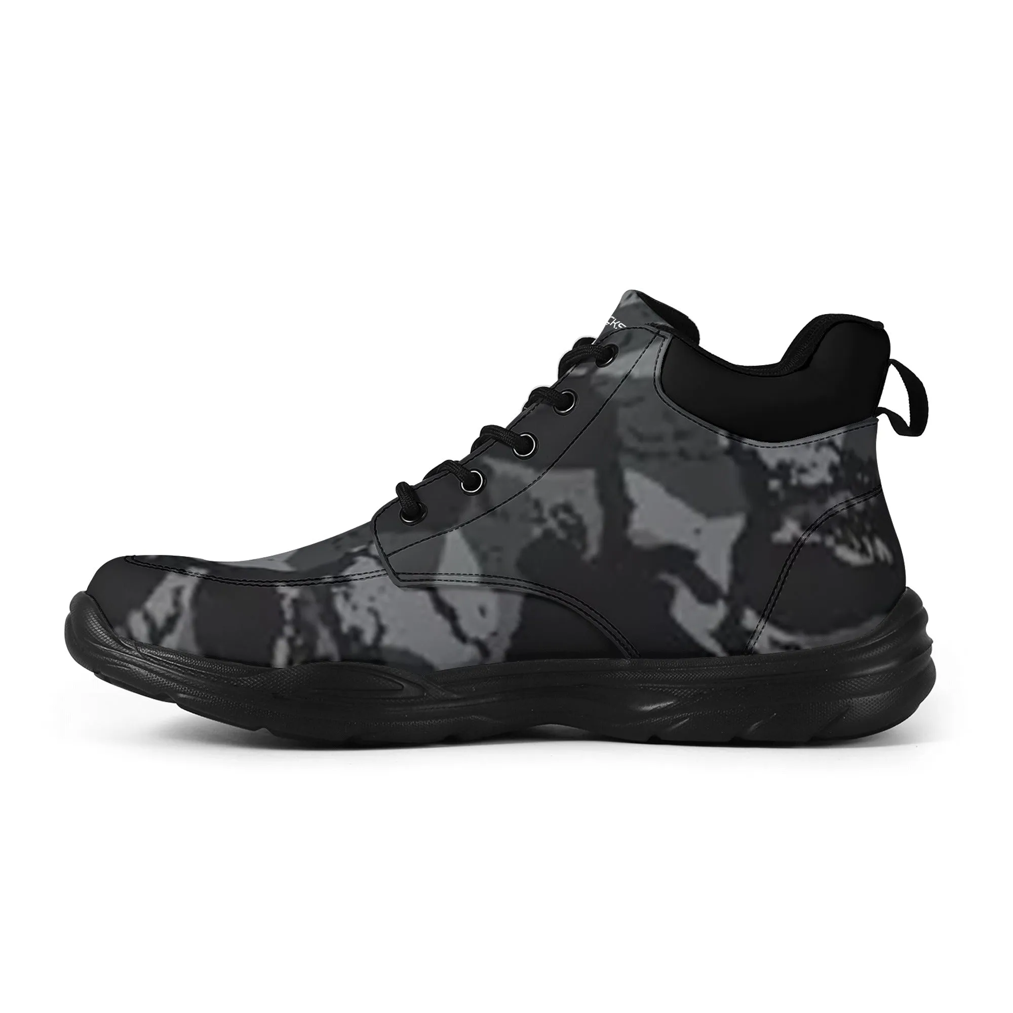 Mens High Top Leather Chunky Sneakers