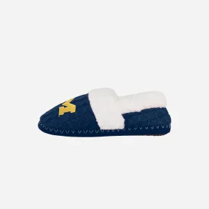 Michigan Wolverines Womens Team Color Moccasin Slipper