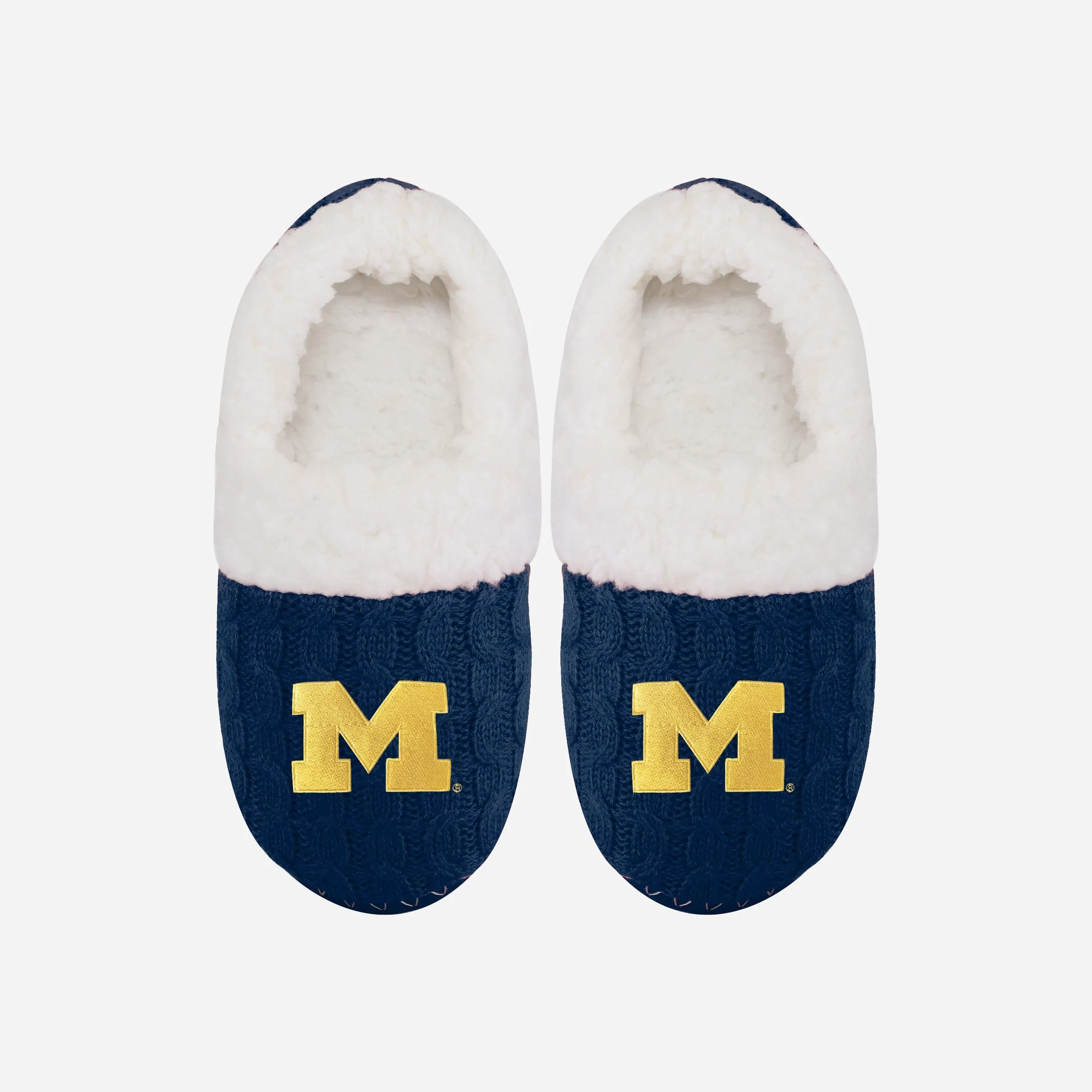Michigan Wolverines Womens Team Color Moccasin Slipper