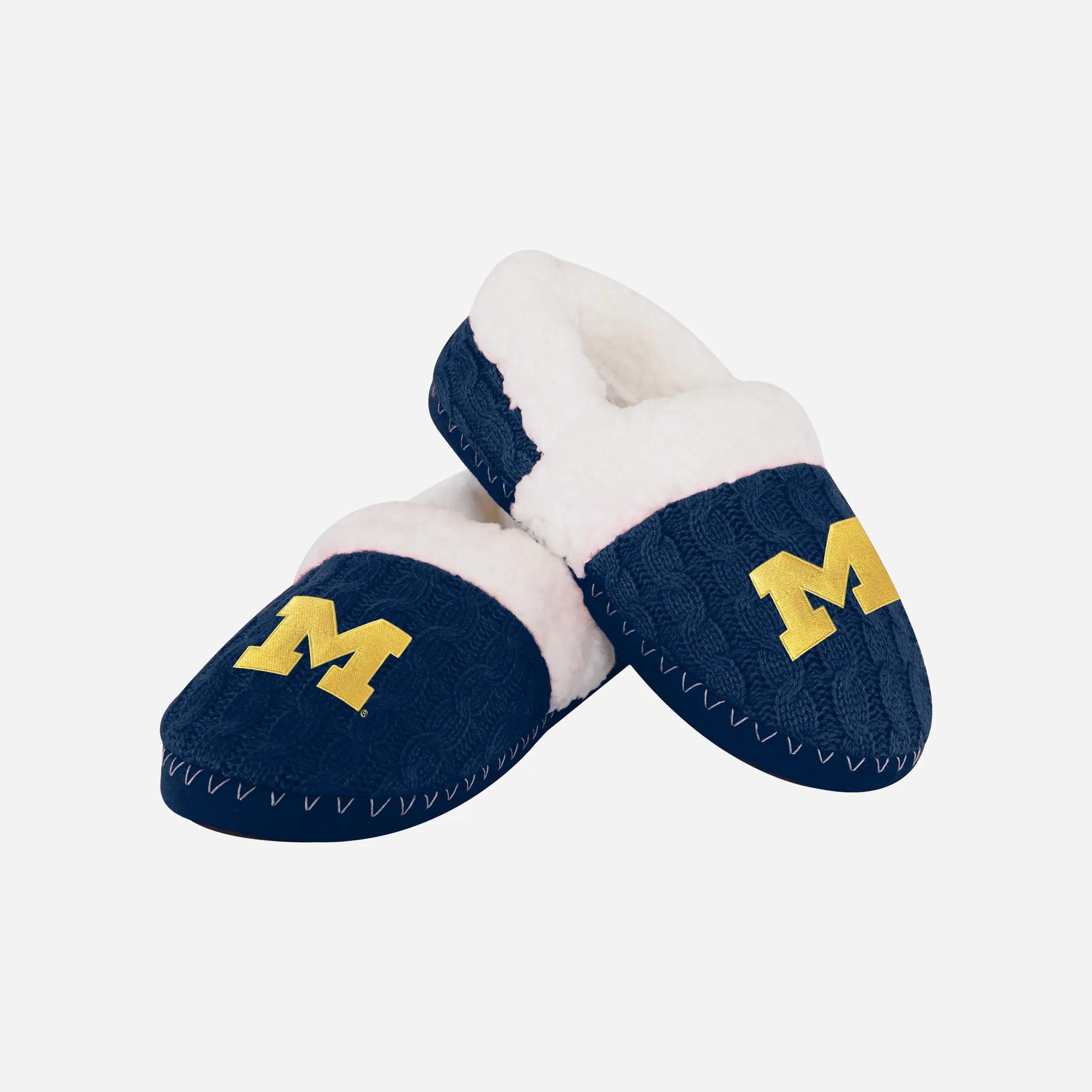 Michigan Wolverines Womens Team Color Moccasin Slipper