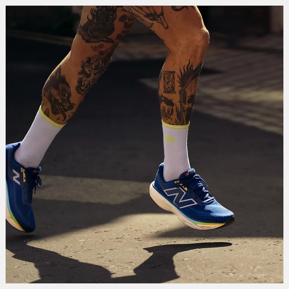 New Balance Men's Fresh Foam X 1080v14 Sneaker (Inkwell with Silver Metallic and Ginger Lemon)