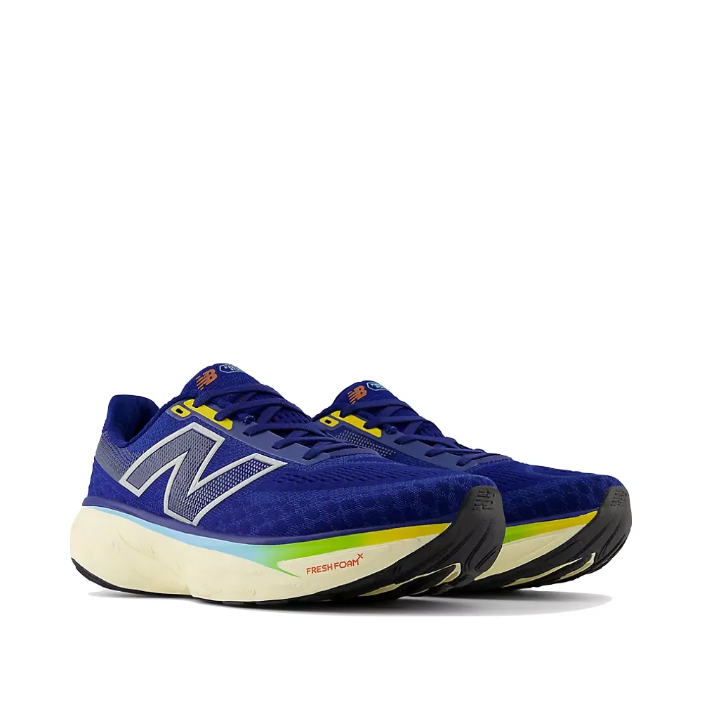 New Balance Men's Fresh Foam X 1080v14 Sneaker (Inkwell with Silver Metallic and Ginger Lemon)