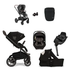 Nuna Mixx Next Travel System with ARRA Next Car Seat and ISOFIX Base - Caviar