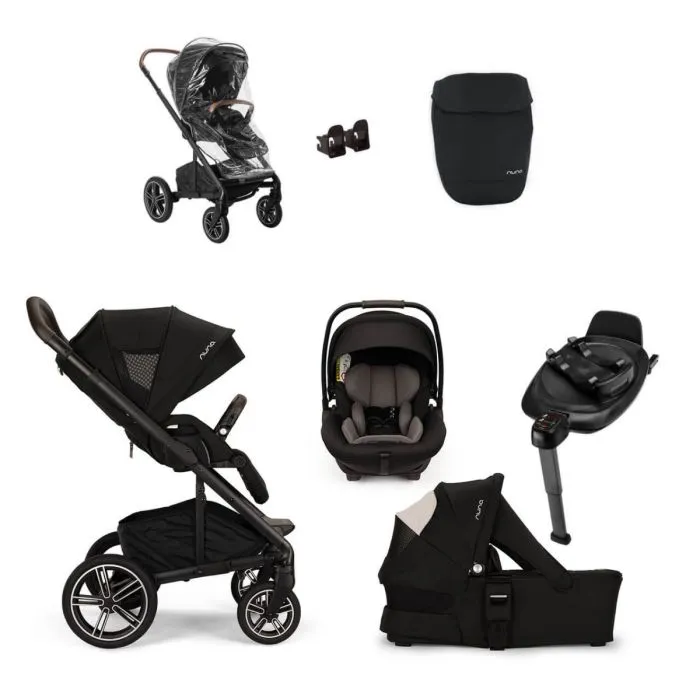 Nuna Mixx Next Travel System with ARRA Next Car Seat and ISOFIX Base - Caviar