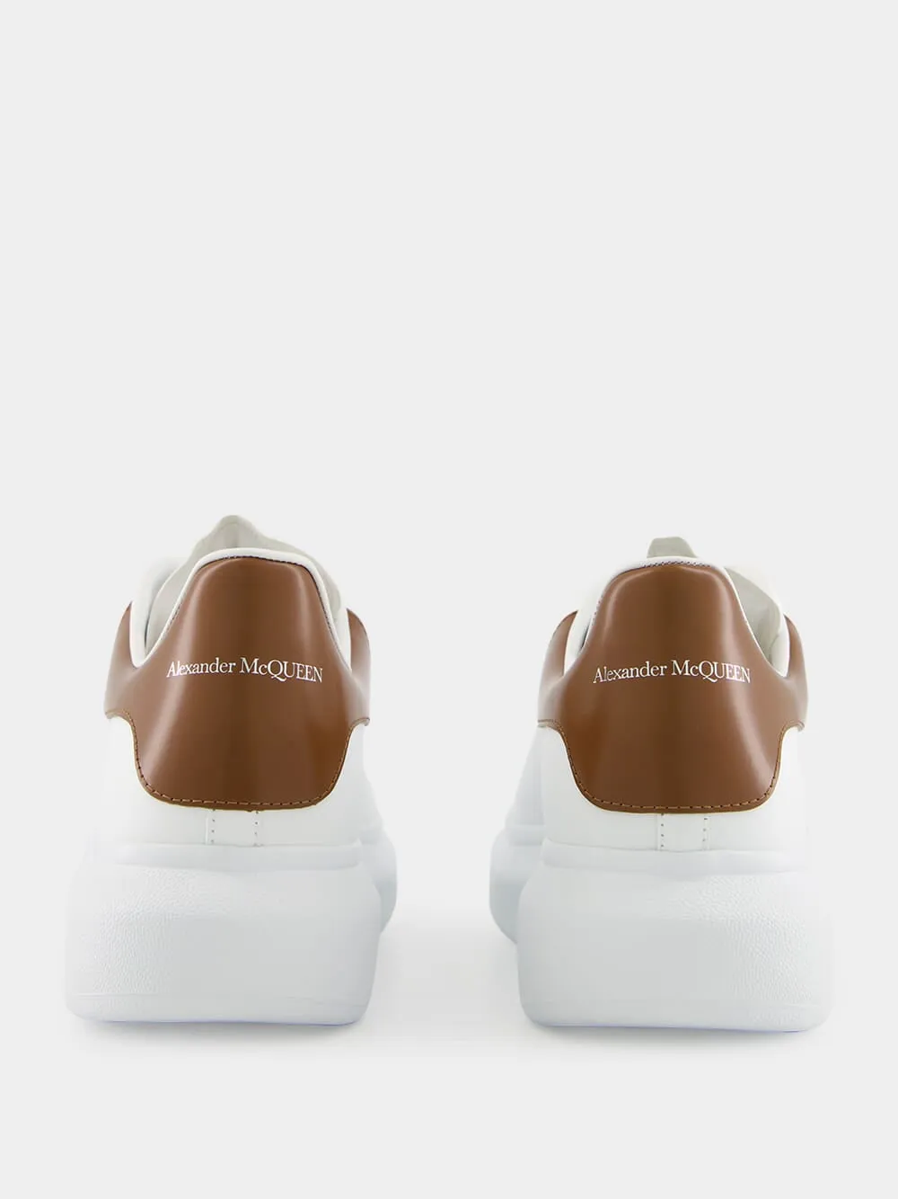 Off-White and Brown Oversized Sneakers