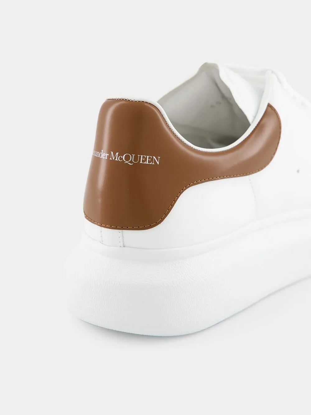 Off-White and Brown Oversized Sneakers