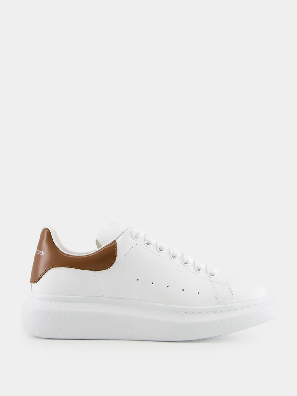 Off-White and Brown Oversized Sneakers