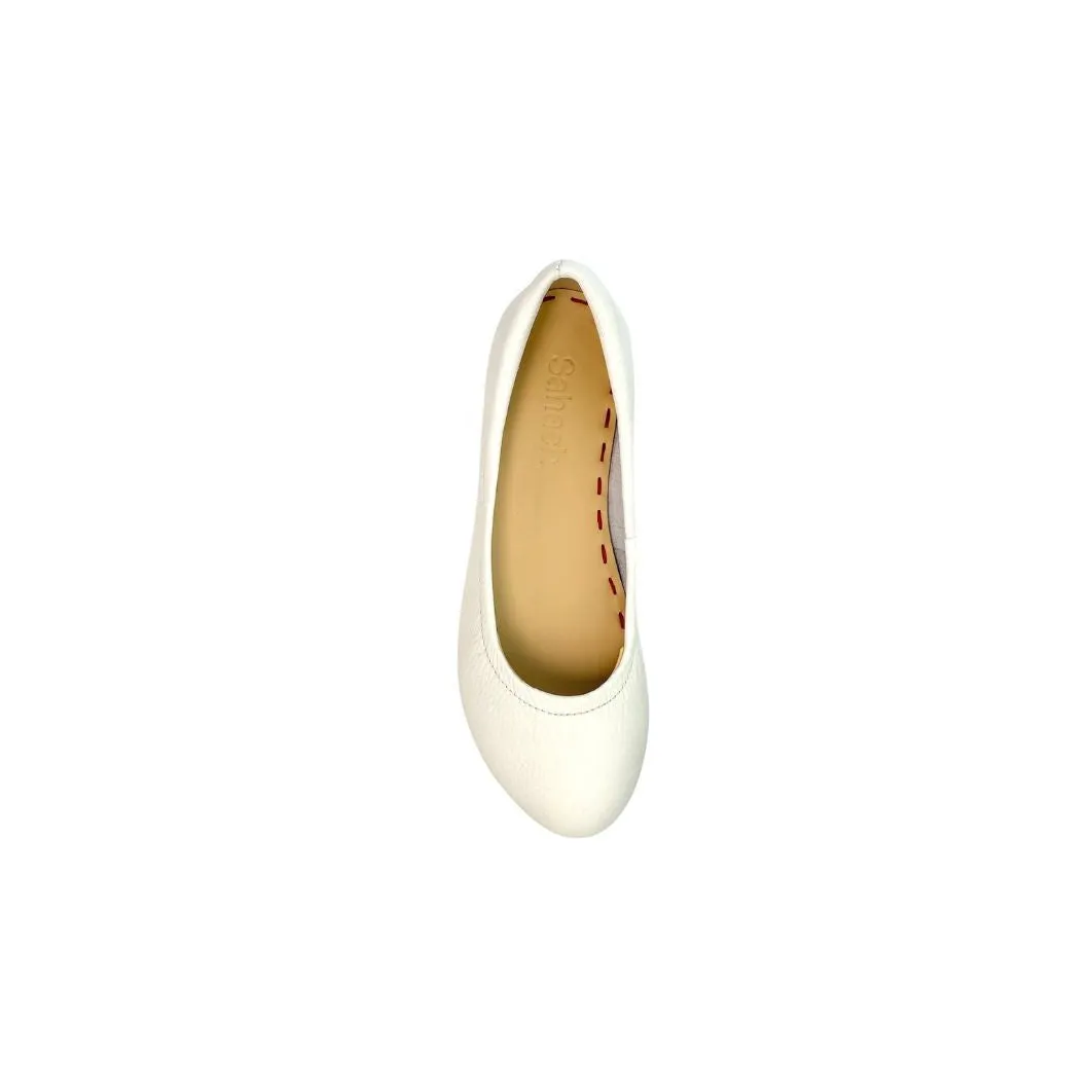 Off-White Shade Enchanted Weave Sahach Ballet Flats