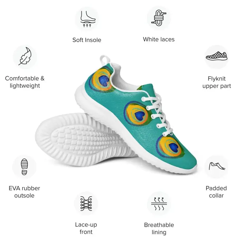 Peacock Feather Athletic Shoes and Ultralight Comfort