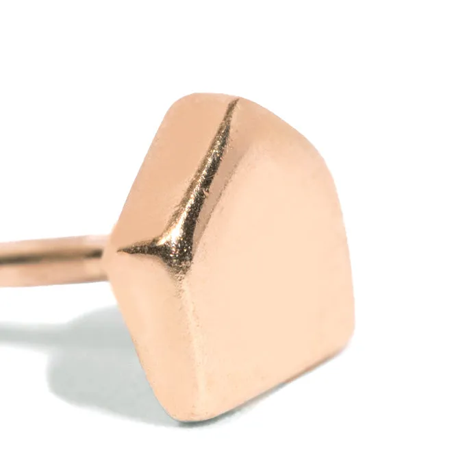 Pentagon Shape Stud Earring