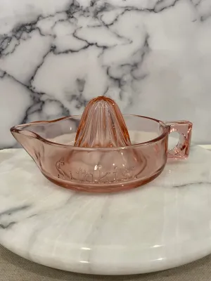 Pink Depression Glass Sunkist Citrus Reamer
