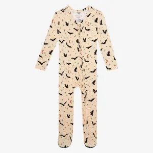 Posh Peanut Spooky Bats Footie with Zipper