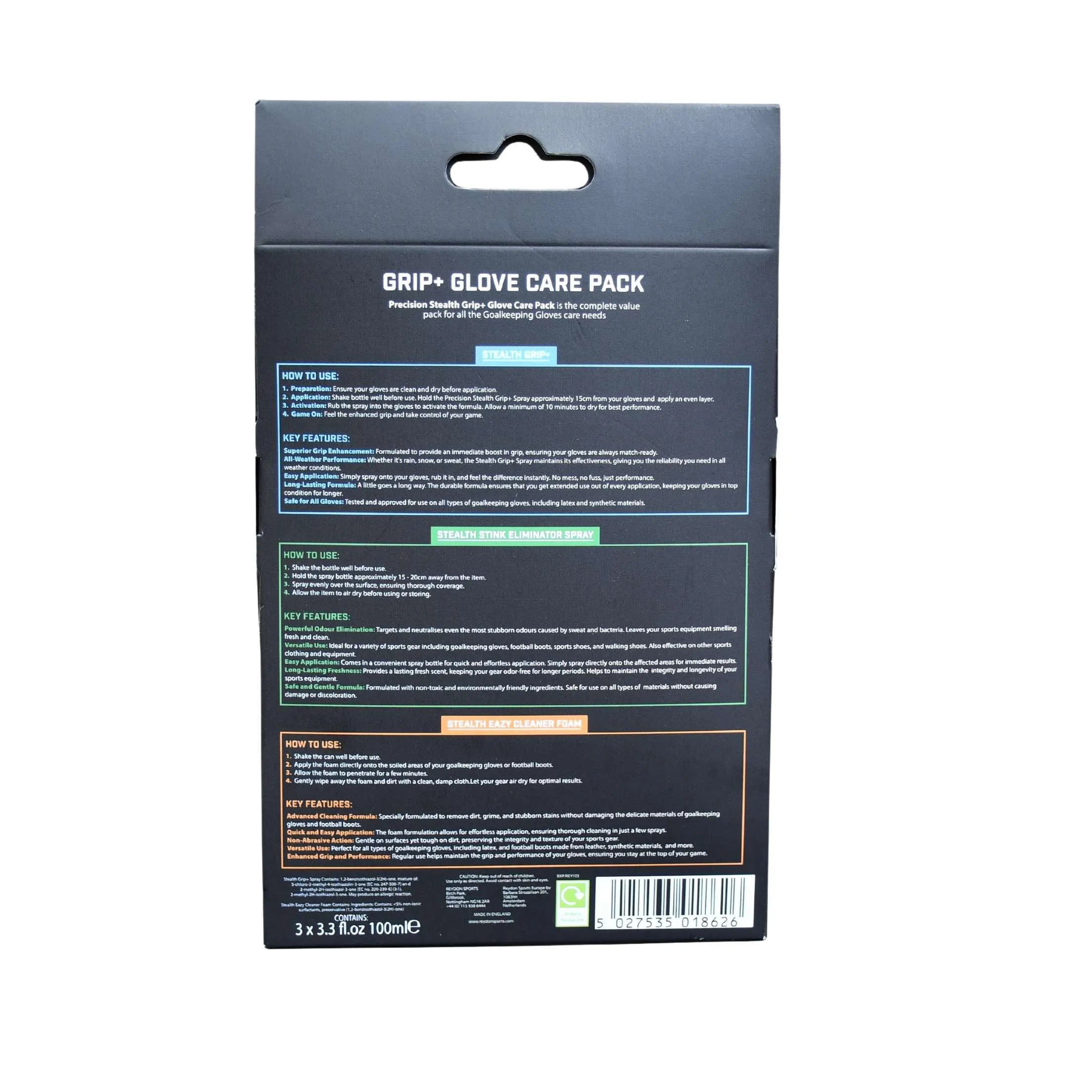 Precision Stealth Grip  Glove Care Pack