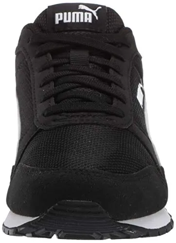 PUMA ST Runner Hook and Loop Sneaker (Black/White/Grey)